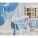 Кухонные шторы Верона голубого цвета арт.191С300КВ