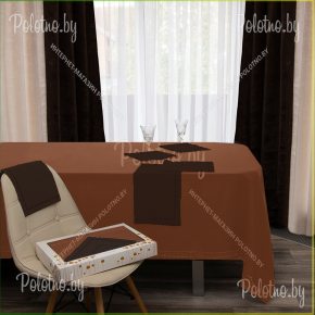 Льняной столовый набор Шоколад арт.16с55