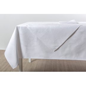 Льняной столовый набор Марго белого цвета