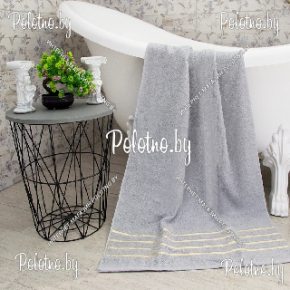 полотенце в полоску цвет серый