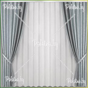 Готовые шторы в спальню и гостиную серого цвета