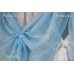 Вуалевые шторы Фелиция голубого цвета